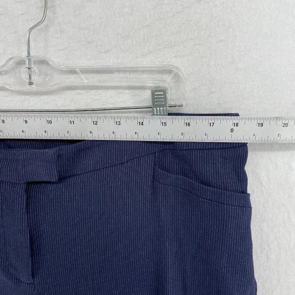 Lane Bryant Pants Womens Sz 18 Navy Blue Highrise Pinstripe Straight Ankle Pants - Picture 3 of 9